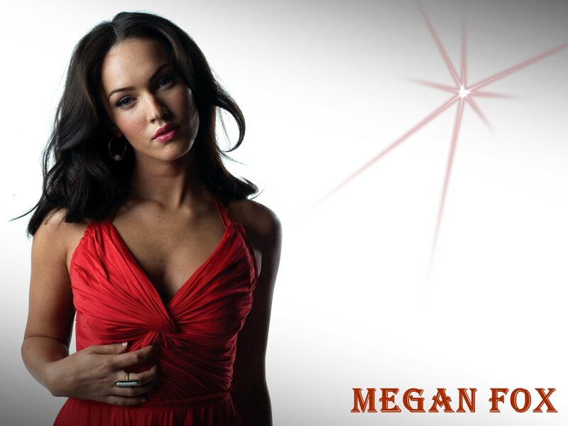 Woman in Red Dress — Dramatic, Photograph, Earrings, Starburst