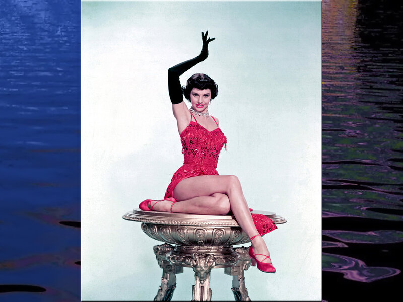 Woman in Red Dress — Dramatic, Photograph, Gloves, Heels