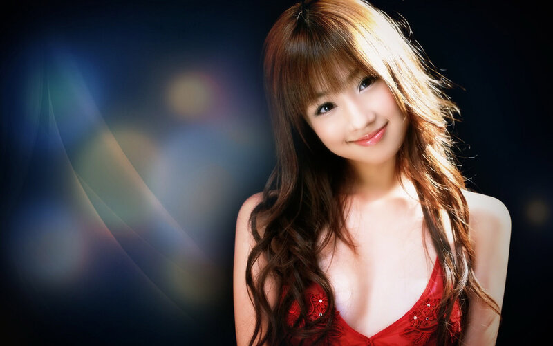 Woman in Red Dress — Dramatic, Photograph, Hair, Smile