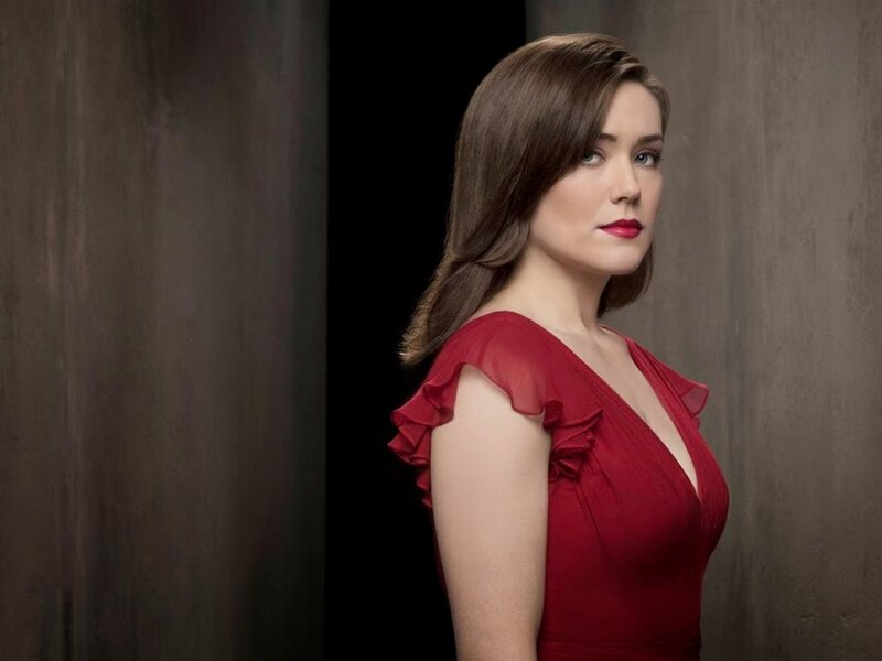 Woman in Red Dress — Dramatic, Photograph, Lipstick