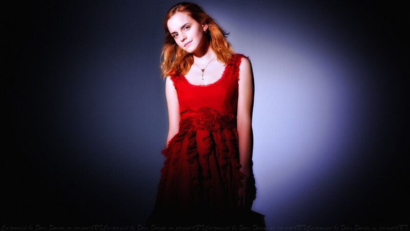 Woman in Red Dress — Dramatic, Photograph, Necklace, Lighting
