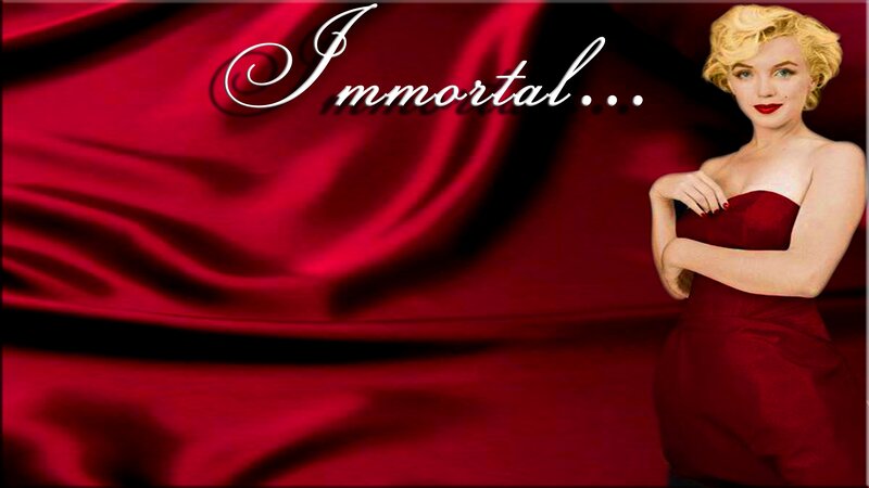 Woman in Red Dress — Dramatic, Photograph, Red Fabric, Text