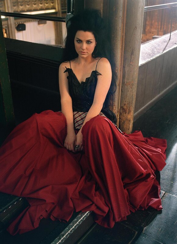 Woman in Red Dress — Dramatic, Photograph, Wooden Post