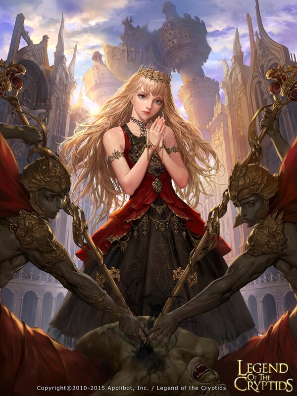 Woman in Red Dress — Dramatic, Sunset, Digital Art, Soldiers