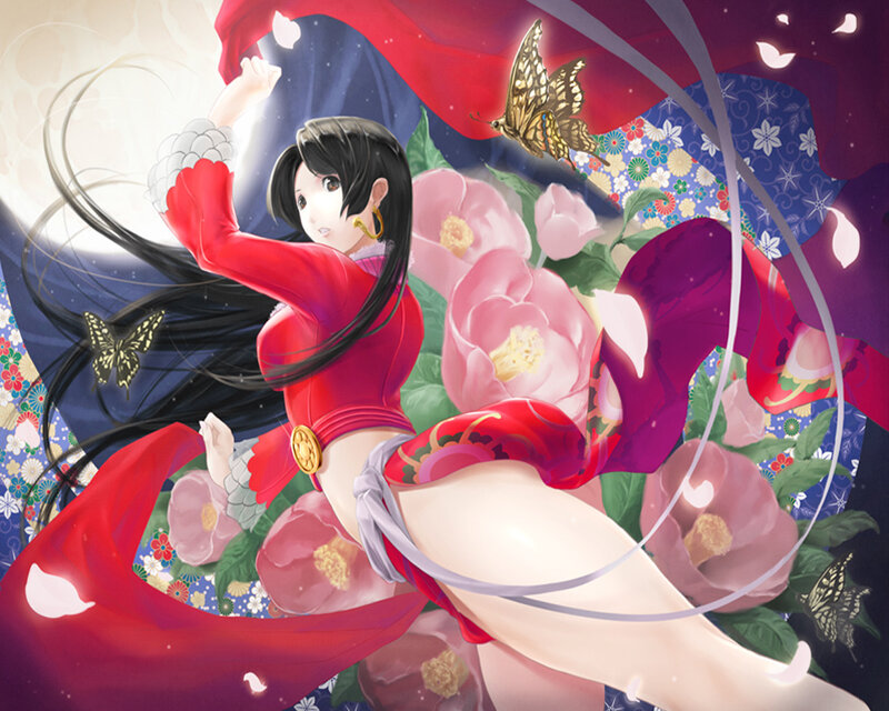 Woman in Red Dress — Dynamic, Night