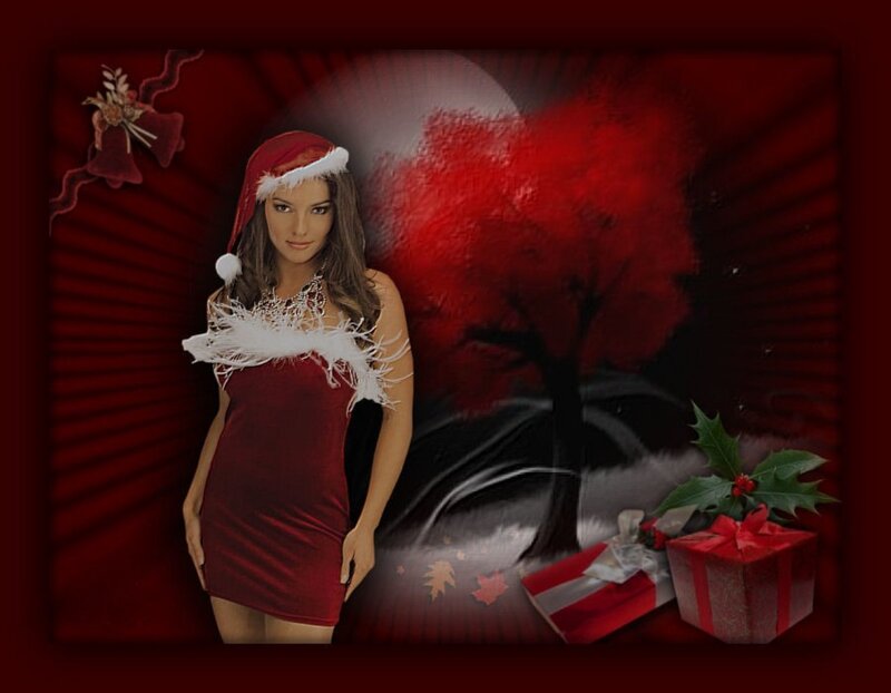 Woman in Red Dress — Festive