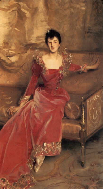 Woman in Red Dress — Formal, Painting