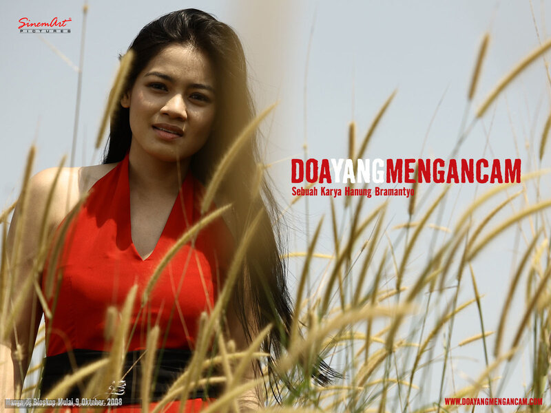 woman in red dress in field