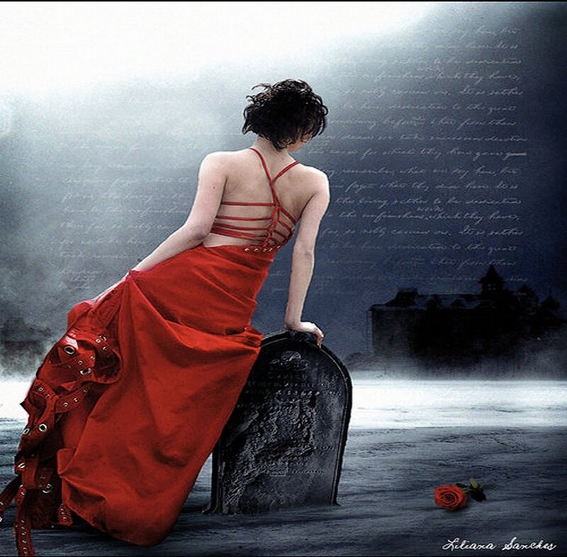 Woman in Red Dress — Melancholic, Night