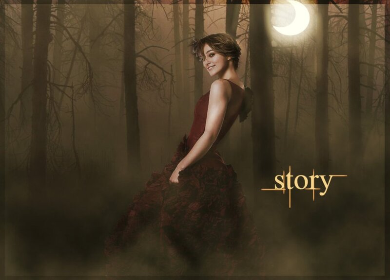 Woman in Red Dress — Mysterious, Night, Photograph