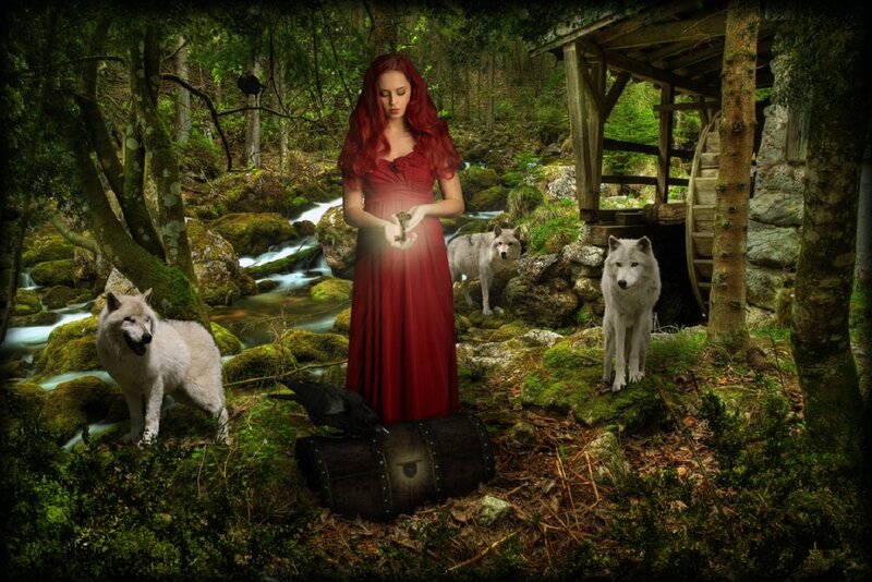 Woman in Red Dress — Mystical, Afternoon