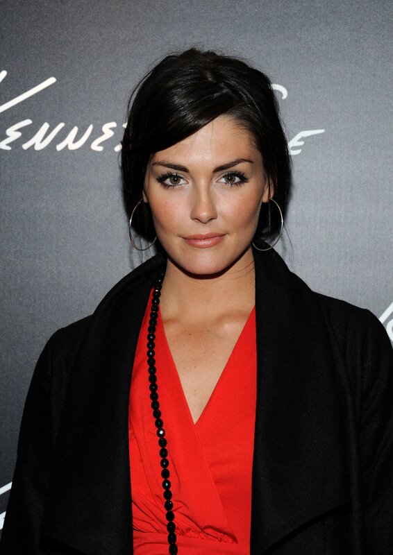 Woman in Red Dress — Neutral, Photograph, Black Jacket