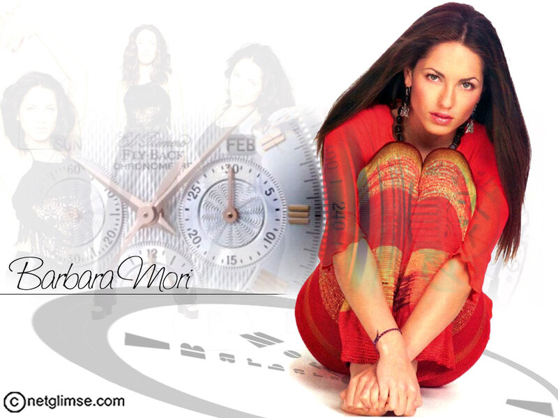 Woman in Red Dress — Neutral, Photograph, Clock