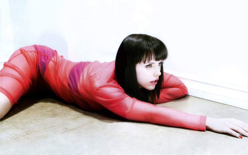 Woman in Red Dress — Neutral, Photograph, Floor