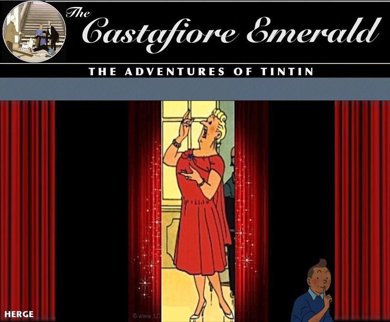Woman in Red Dress on Stage — Dramatic
