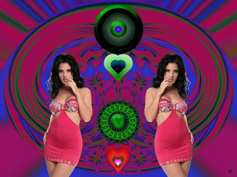 Woman in Red Dress — Pink, Psychedelic