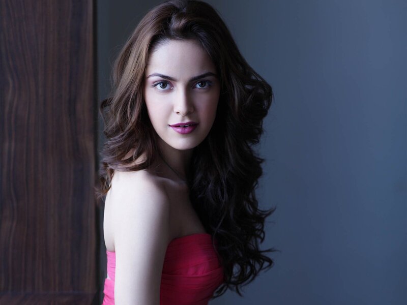 woman in red dress portrait