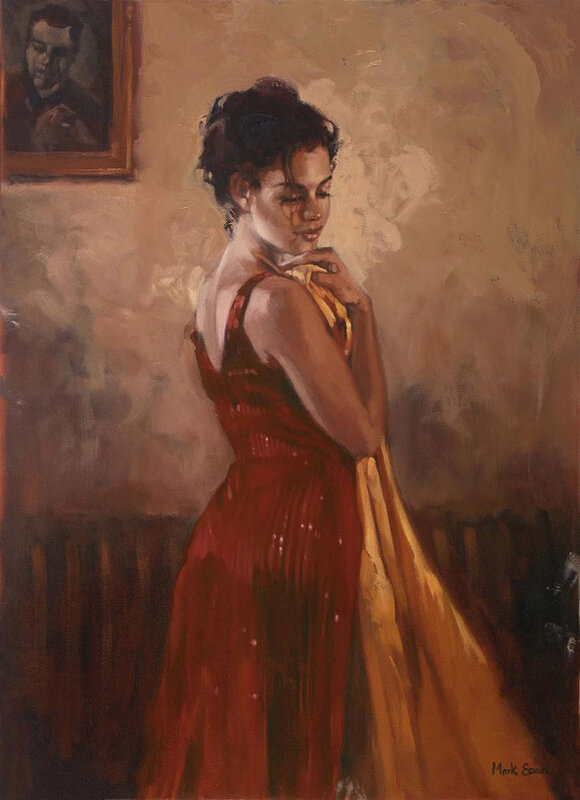Woman in Red Dress Portrait