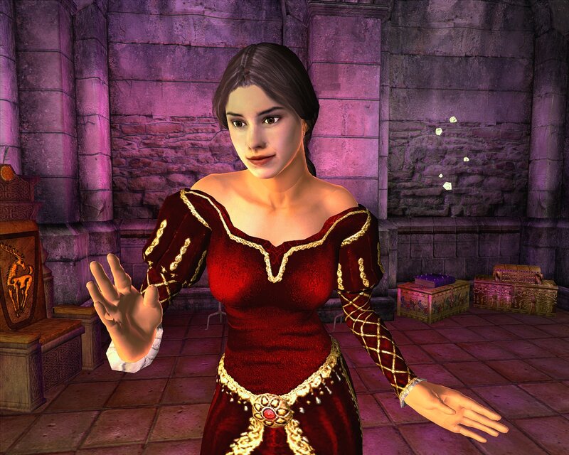 Woman in Red Dress — Purple, Mysterious, 3d Render