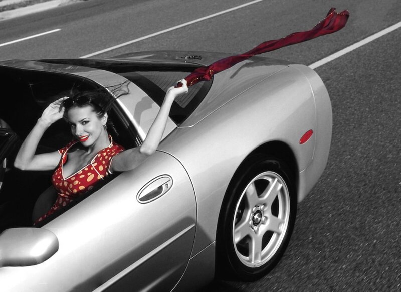 Woman in Red Dress — Silver, Dynamic