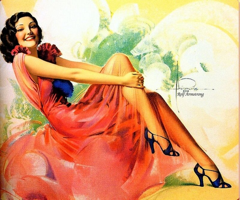 Woman in Red Dress — Vibrant, Illustration