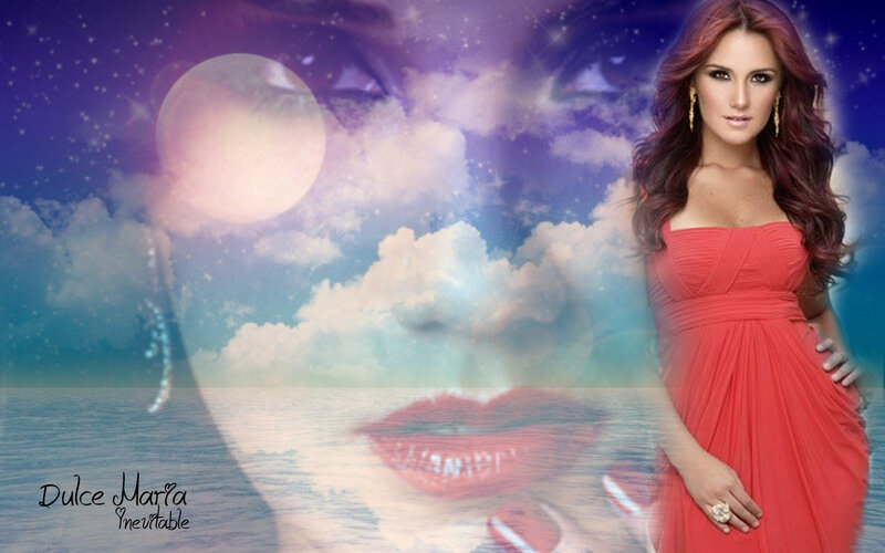 woman in red dress with celestial background