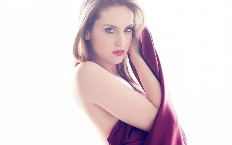 woman in red fabric