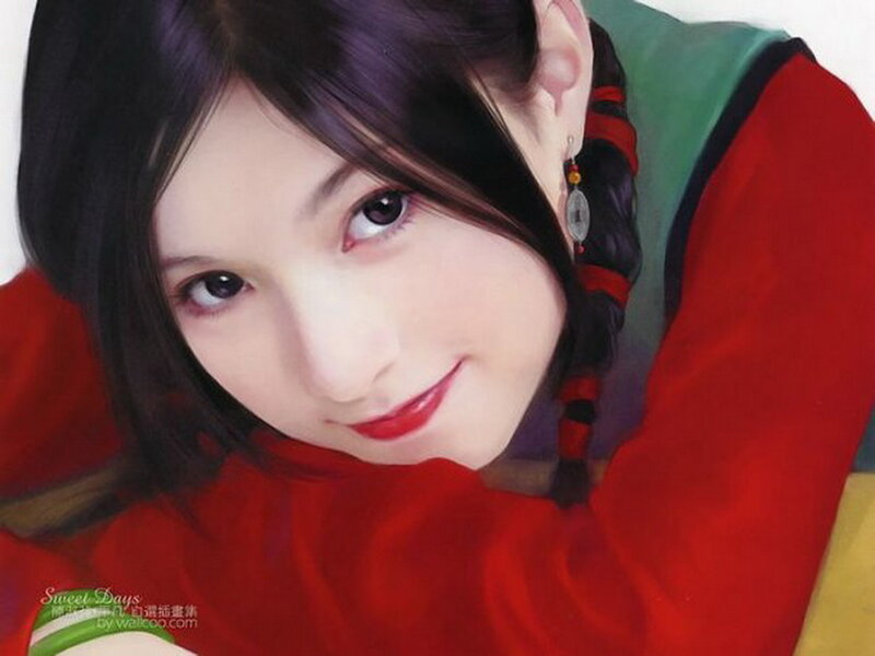 Woman in Red Garment — Calm