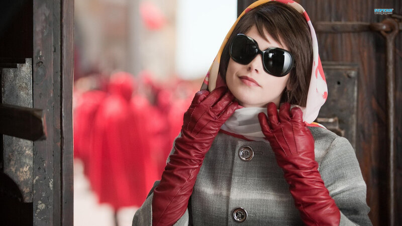 Woman in Red Gloves — Dramatic, Photograph, Sunglasses