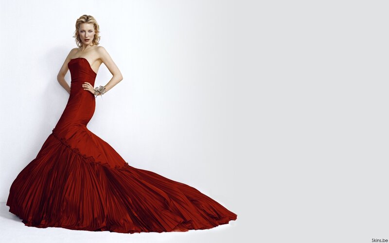 Woman in Red Gown — Dramatic, Photograph, Bracelet, Wall, White