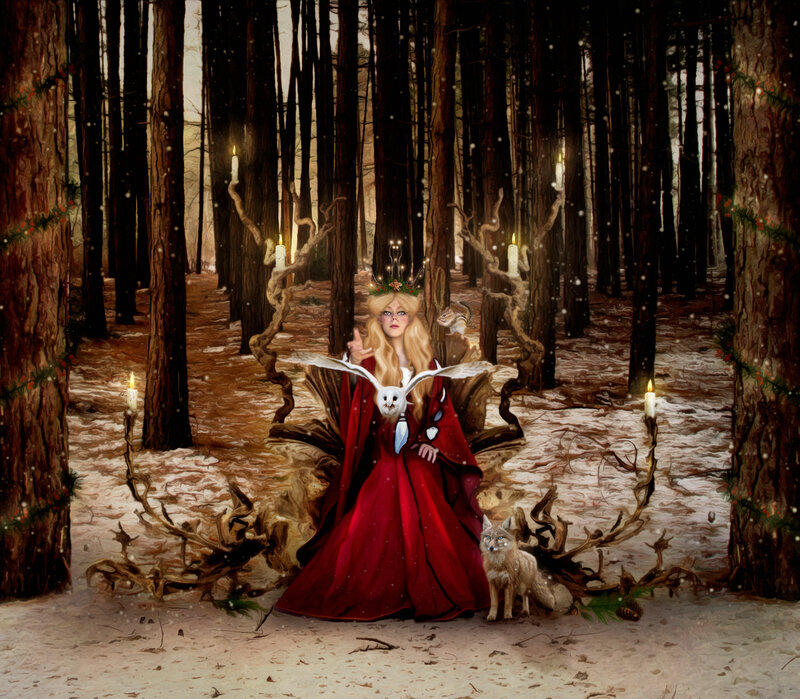 Woman in Red Gown — Mystical