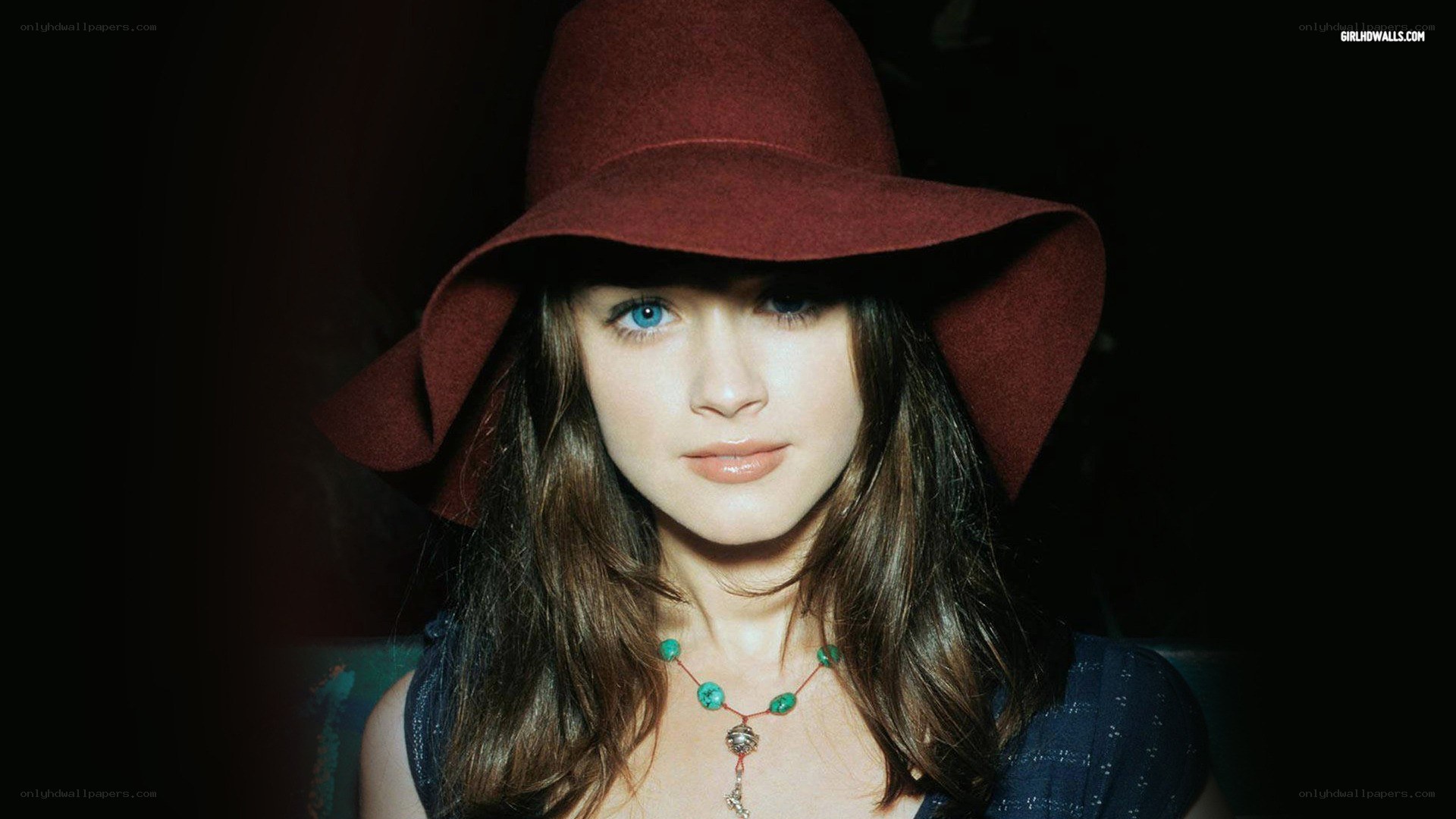 woman in red hat