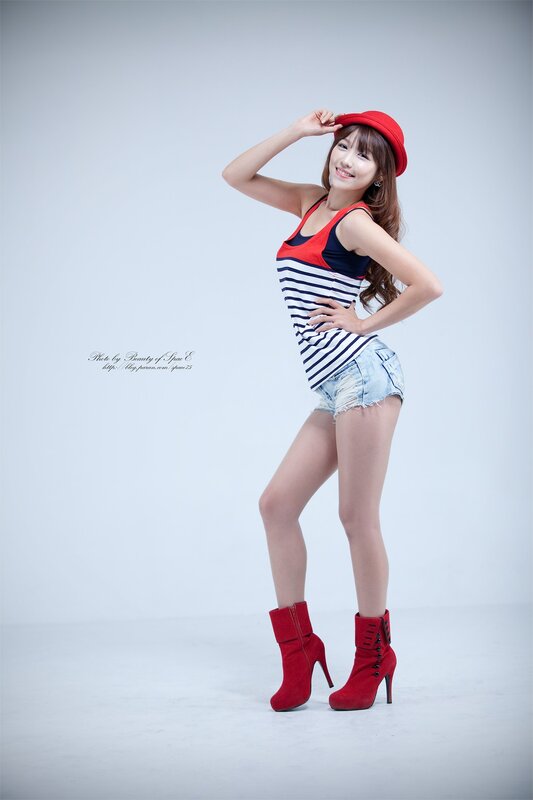 woman in red hat and boots