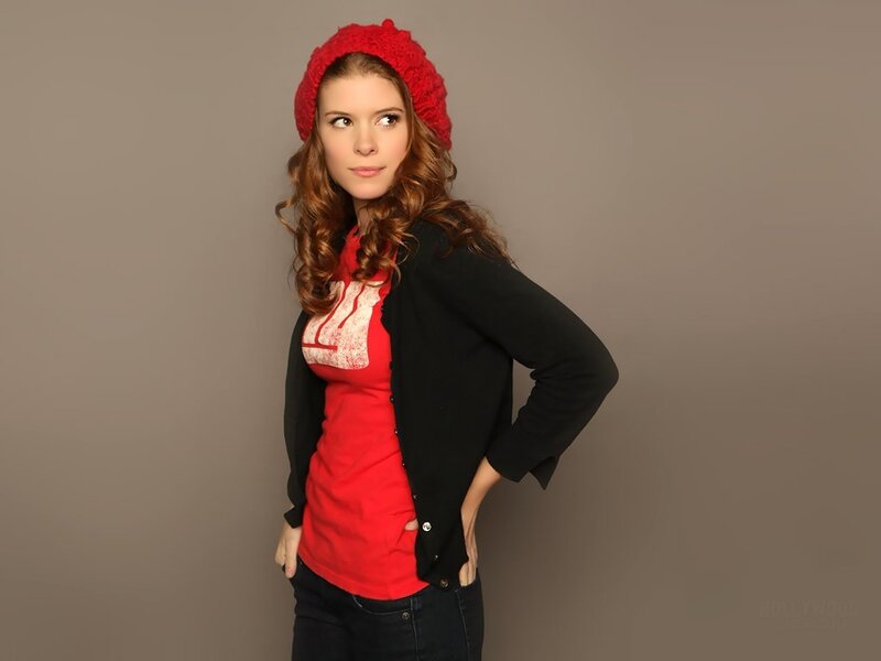 woman in red hat and shirt
