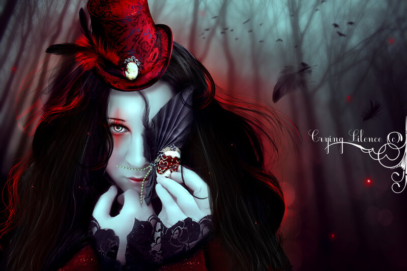 Woman in Red Hat — Dramatic, Night