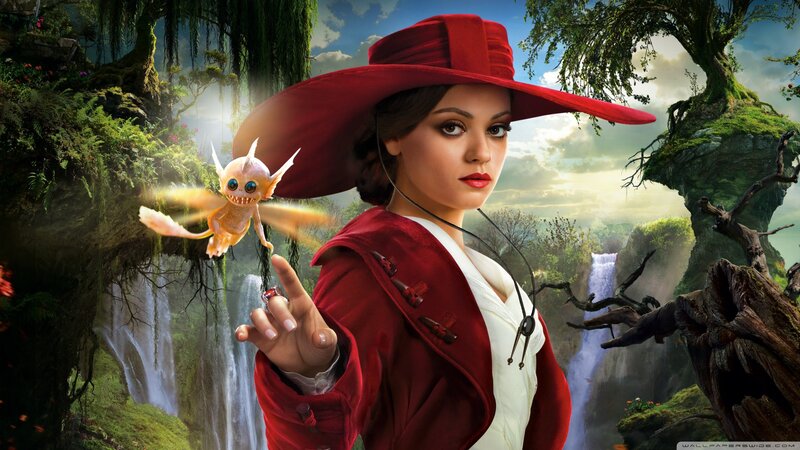 woman in red hat with fairy