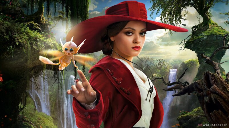 woman in red hat with fairy