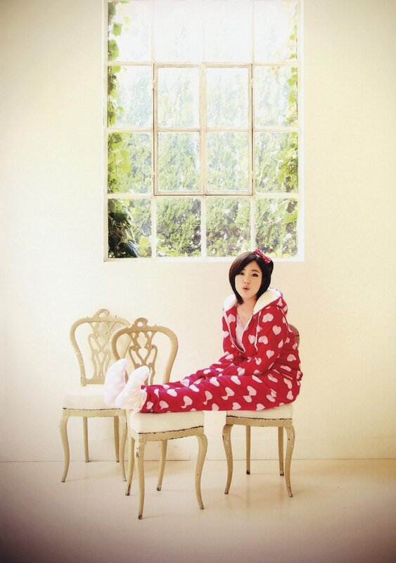 woman in red heart pajamas
