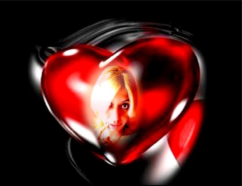 Woman in Red Heart
