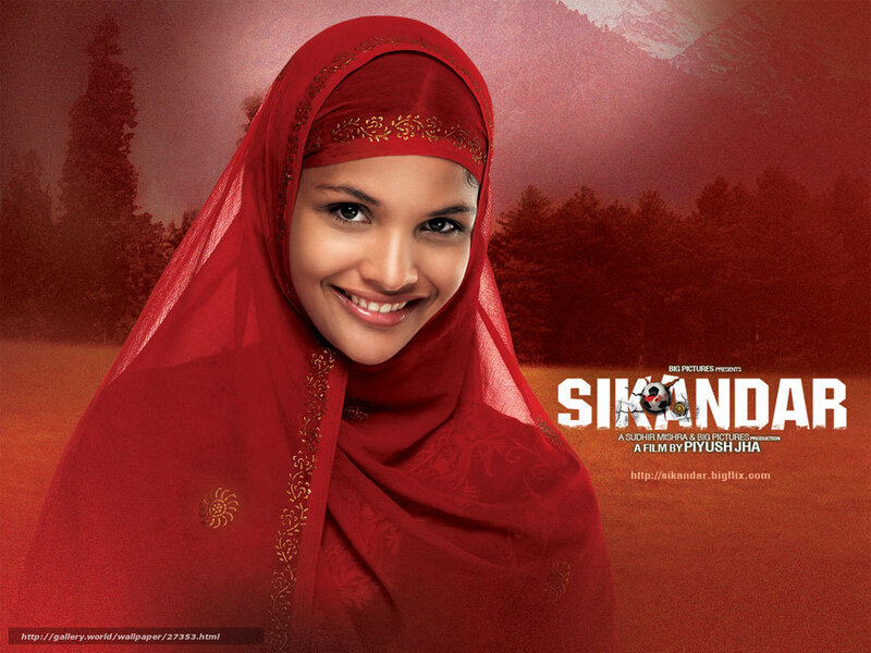 Woman in Red Hijab — Dramatic
