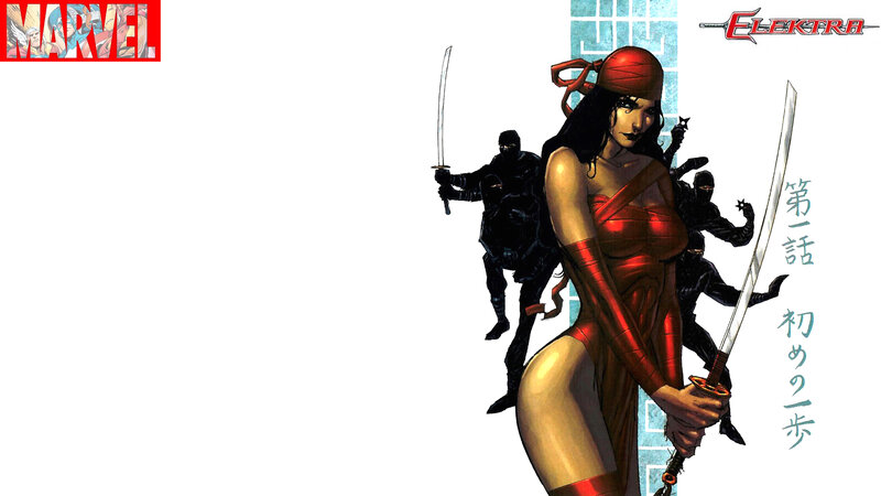 Woman in Red Holding Swords