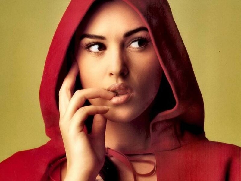 woman in red hood