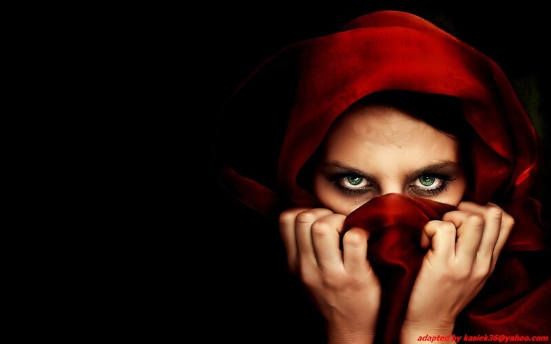 woman in red hood