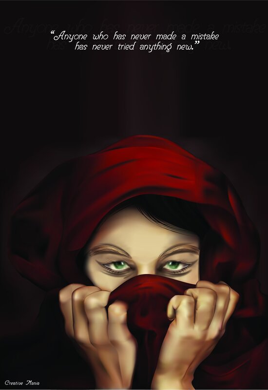 woman in red hood