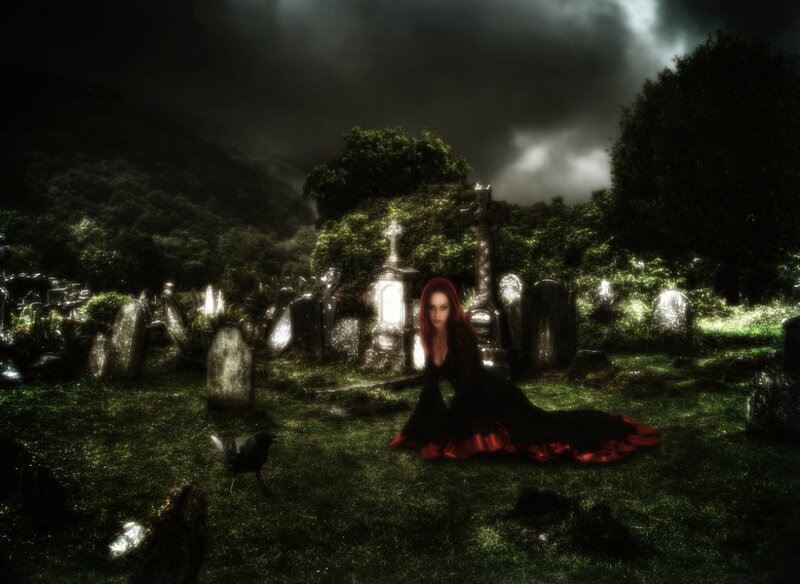 Woman in Red Hood — Black, Dramatic