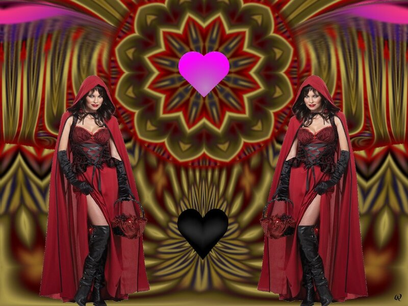 Woman in Red Hood Costume — Dramatic