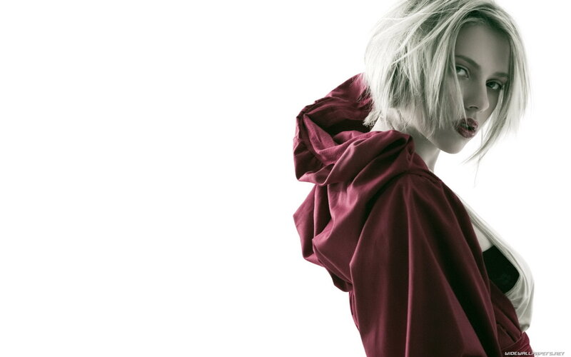 woman in red hooded cloak