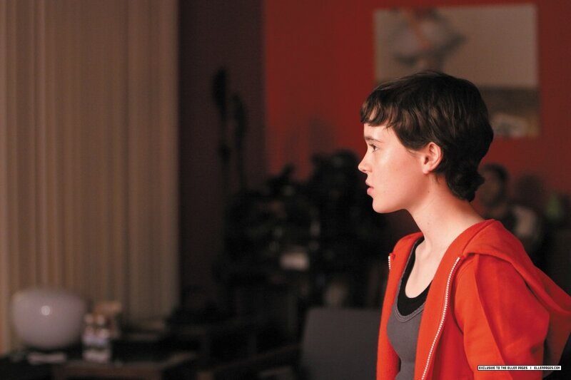 woman in red hoodie