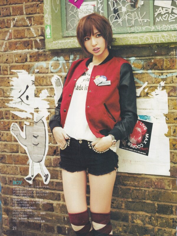 woman in red jacket