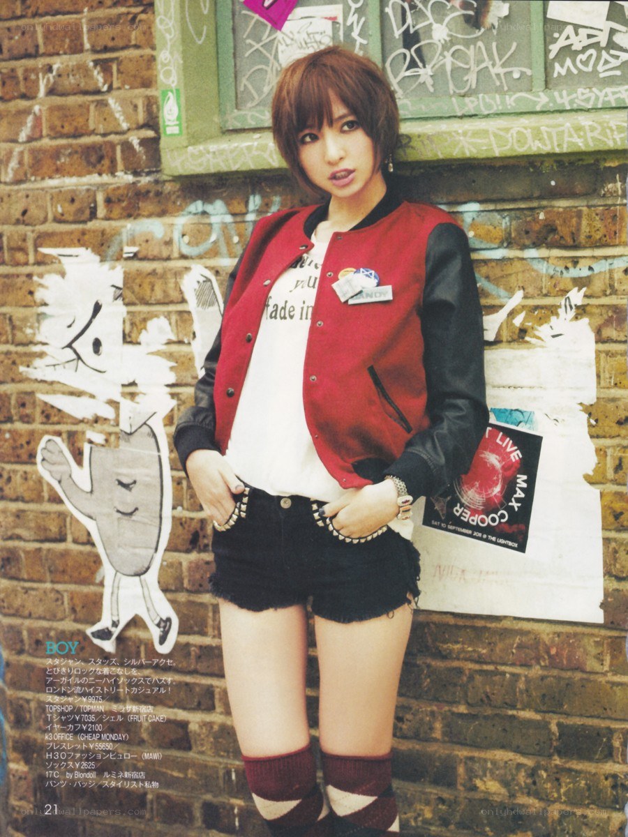 woman in red jacket